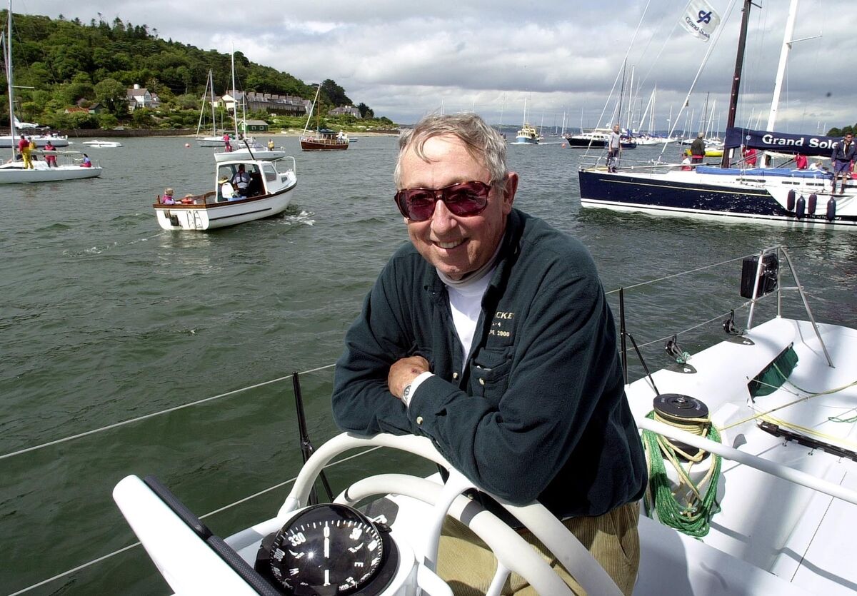 Roy Disney, nephew of Walt Disney, pictured here in Crosshaven on board his 86 foot maxi yacht Pyewacket, died in 2009 with Forbes estimating his wealth at €1.2bn. 	 Picture Denis Minihane.