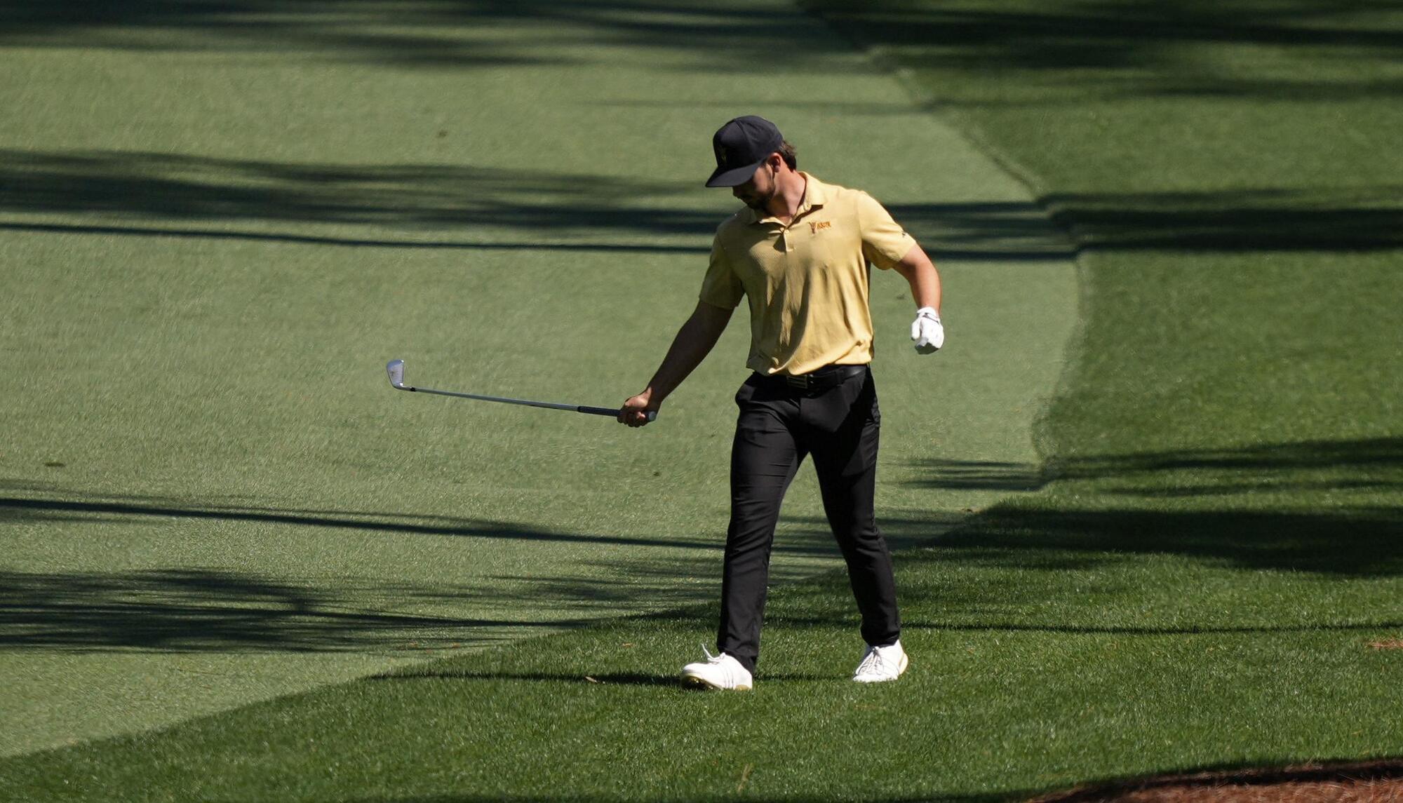 Spaniard Ballester seeks relief, urinating into Augusta's iconic Rae's Creek