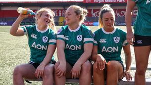<p>FUEL UP: Neve Jones with Cliodhna Moloney and Stacey Flood. Pic: INPHO/Ben Brady</p>