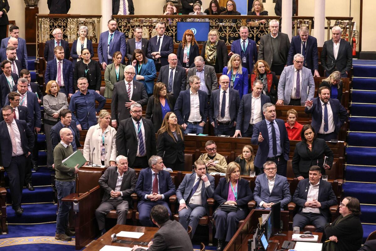 Pádraig Rice says he has noticed the intermingling of FF and FG TDs in the Dáil chamber whereas opposition TDs (including Sinn Féin, the Social Democrats, and Labour) sit in party blocks. Picture: Houses of The Oireachtas
                    