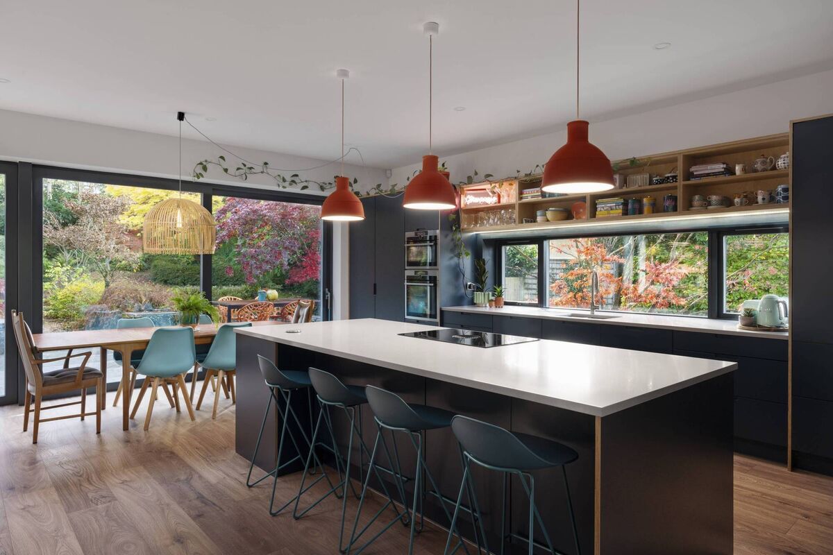 The kitchen-living room in Amy and Eoin Martin's Limerick 1970s house, Home of the Year 2025 winner. The kitchen-living room in Amy and Eoin Martin's Limerick 1970s house, Home of the Year 2025 winner.