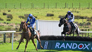 <p>Lilian Bland wins from Joueuse Royale. Pic: Healy Racing</p>