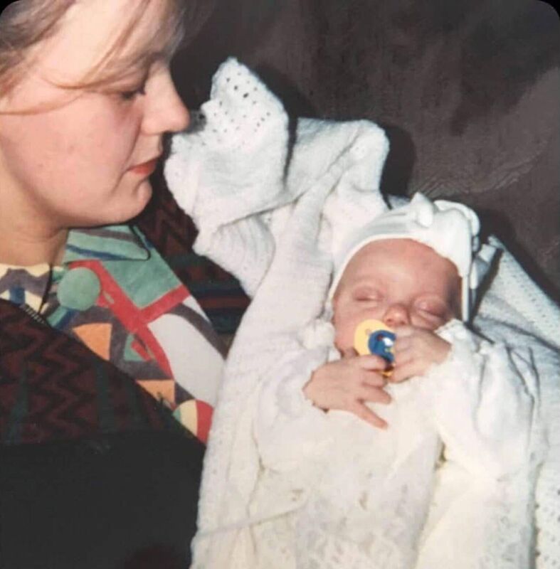 Manon Gilbart as a baby and her mum, Laurence Gerbayhaie Manon Gilbart as a baby and her mum, Laurence Gerbayhaie