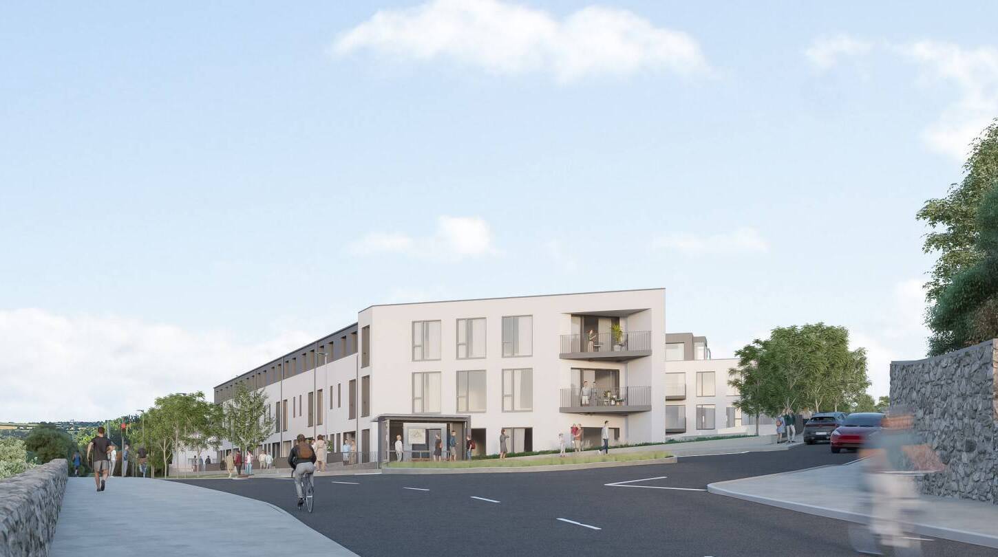 A CGI of the proposed social housing development which has been approved at Scairt Cross, Douglas, Cork. 