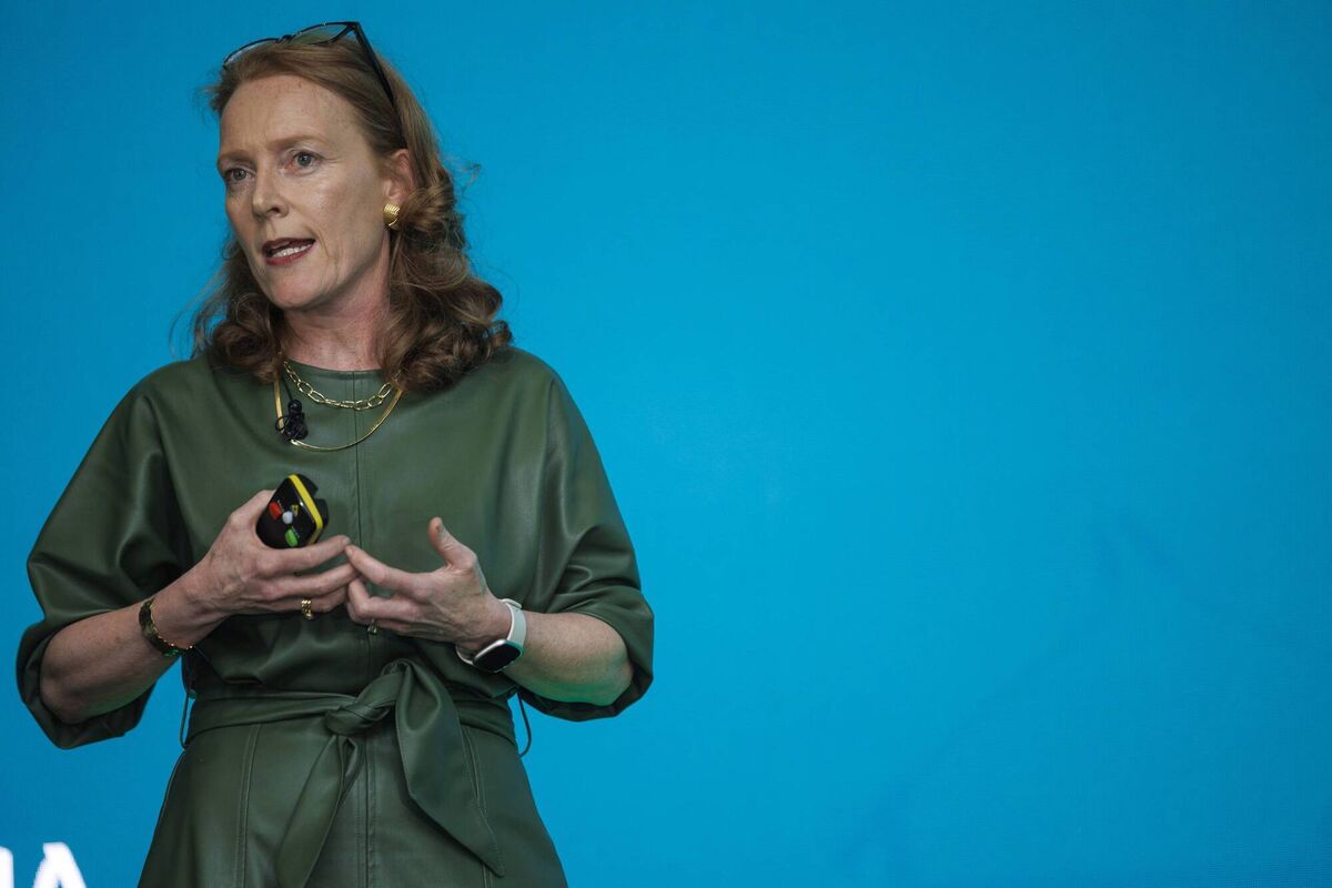 Grace Binchy, industry and international insight manager at Bord Bia, speaking at the Bord Bia Dairy Markets Seminar 2025 Picture: Damien Eagers 