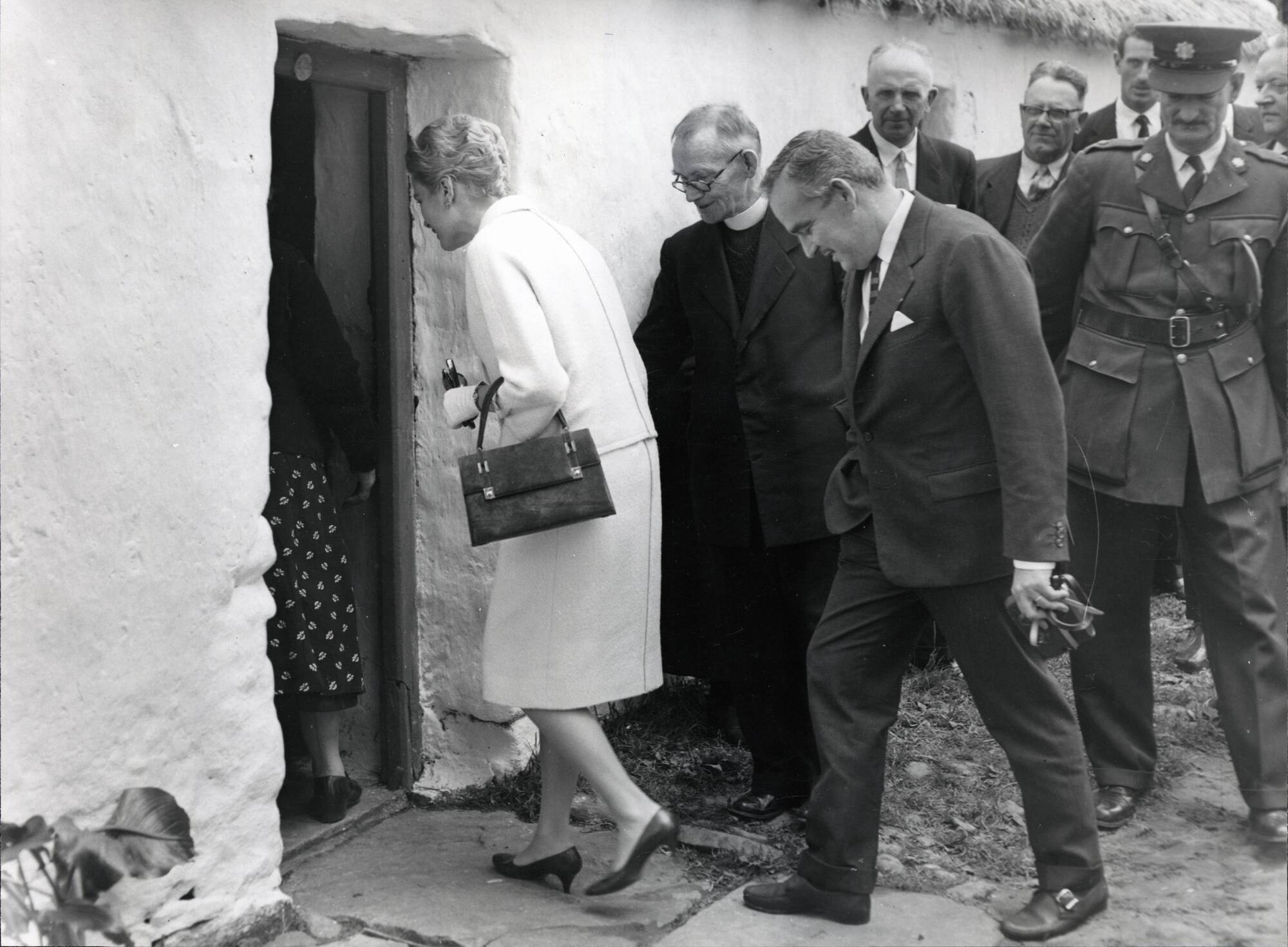The Princely Couple's visit to the Kelly family's ancestral homestead in the townland of Drimula in Co Mayo. Picture: Princess Grace Irish Library Archives.