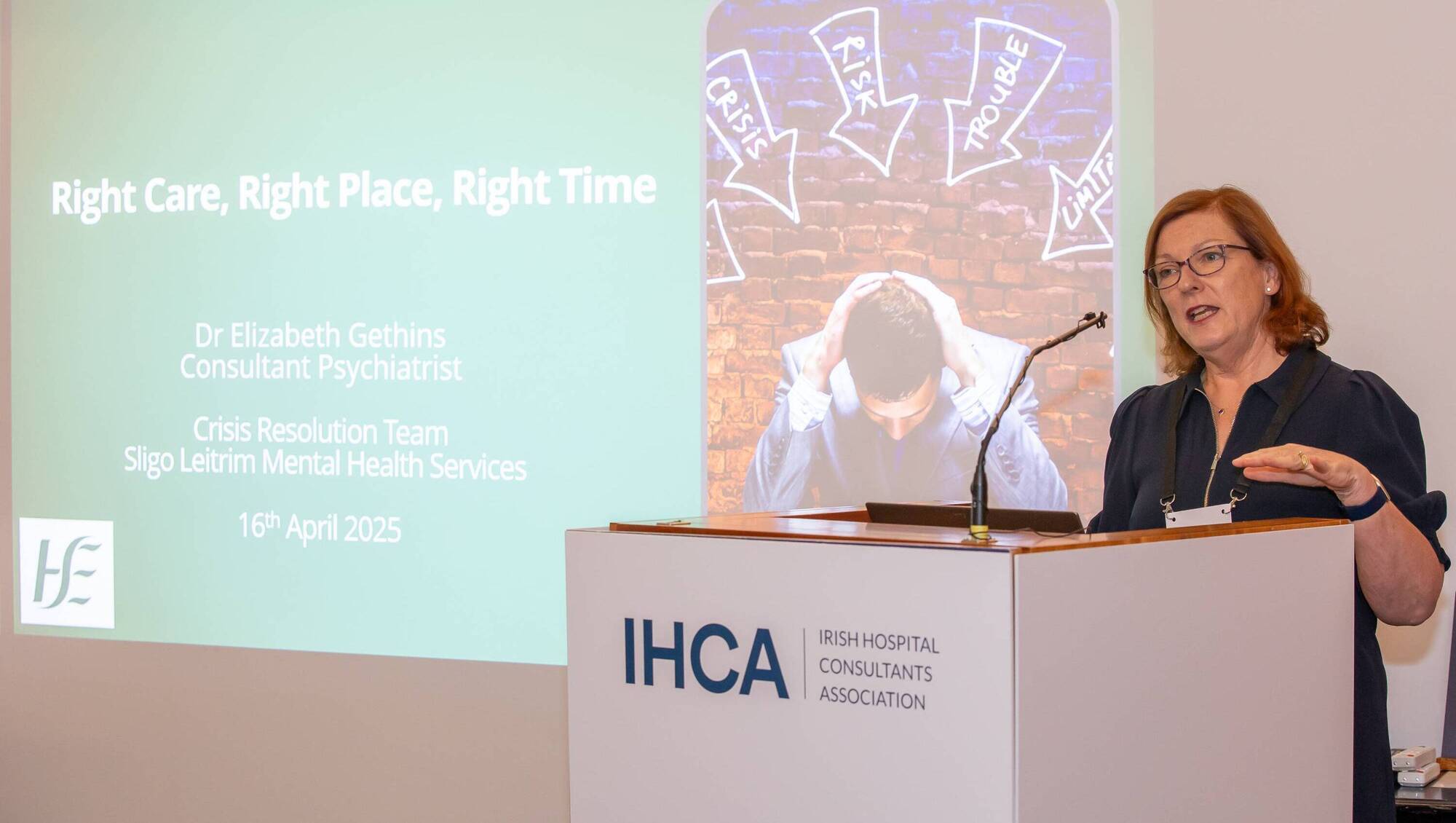 Dr Elizabeth Gethins,  consultant psychiatrist with the crisis resolution team in HSE Sligo Leitrim mental health services, at the conference on Tuesday to discuss the draft Mental Health Bill.