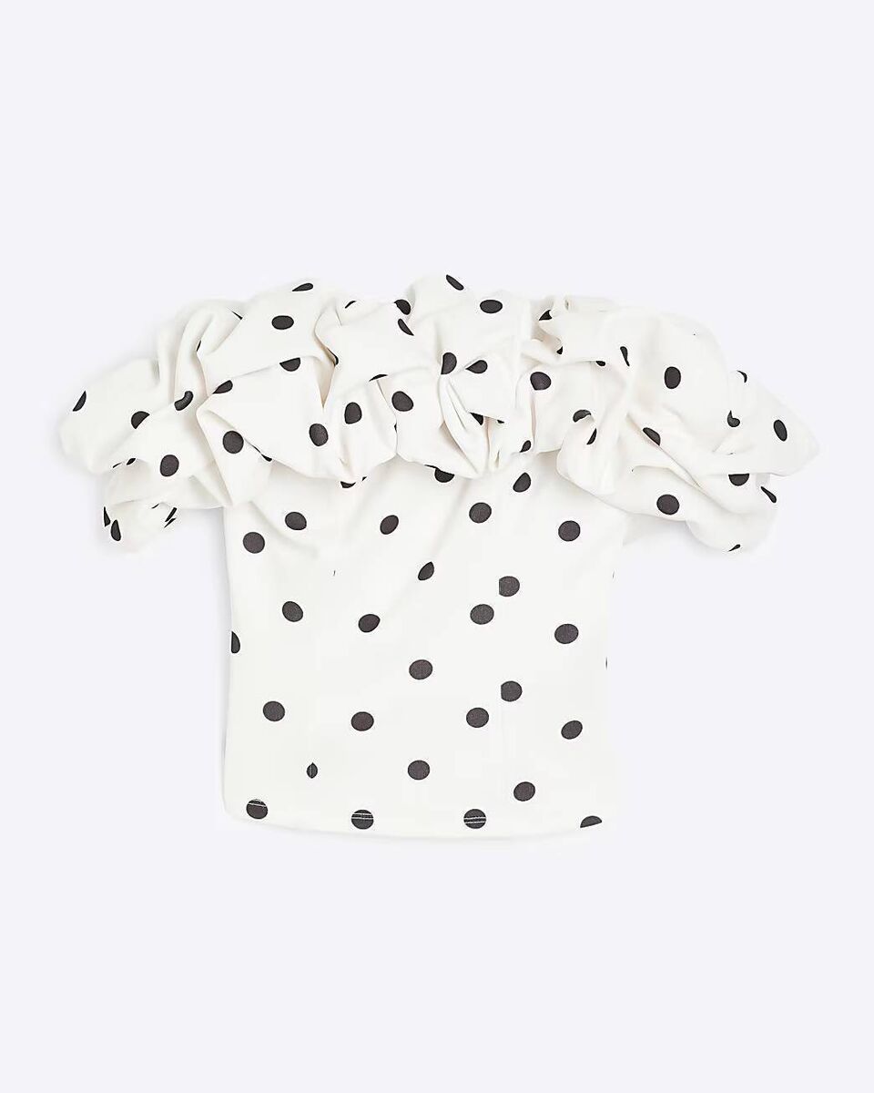 Fashion Ruffled Bardot top, River Island, €49