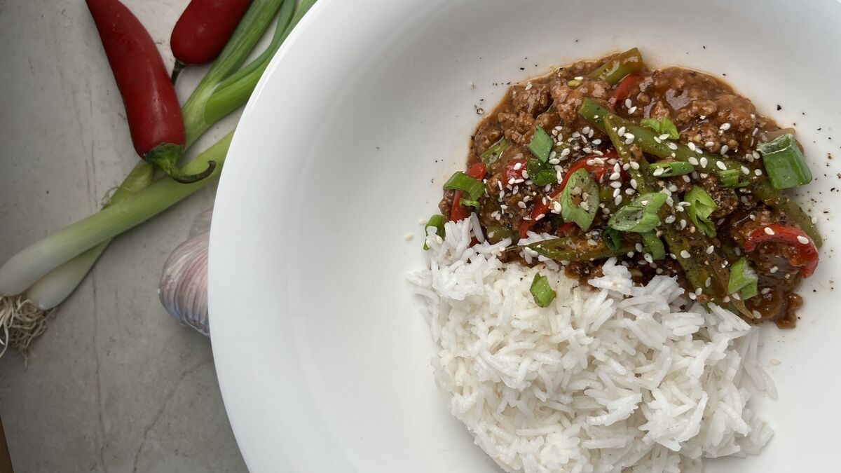 Sticky Mince Stir Fry