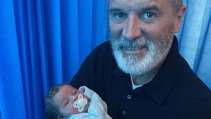 <p>Roy Keane welcomes third grandchild with post on Instagram. Picture: Roy Keane/Instagram</p>