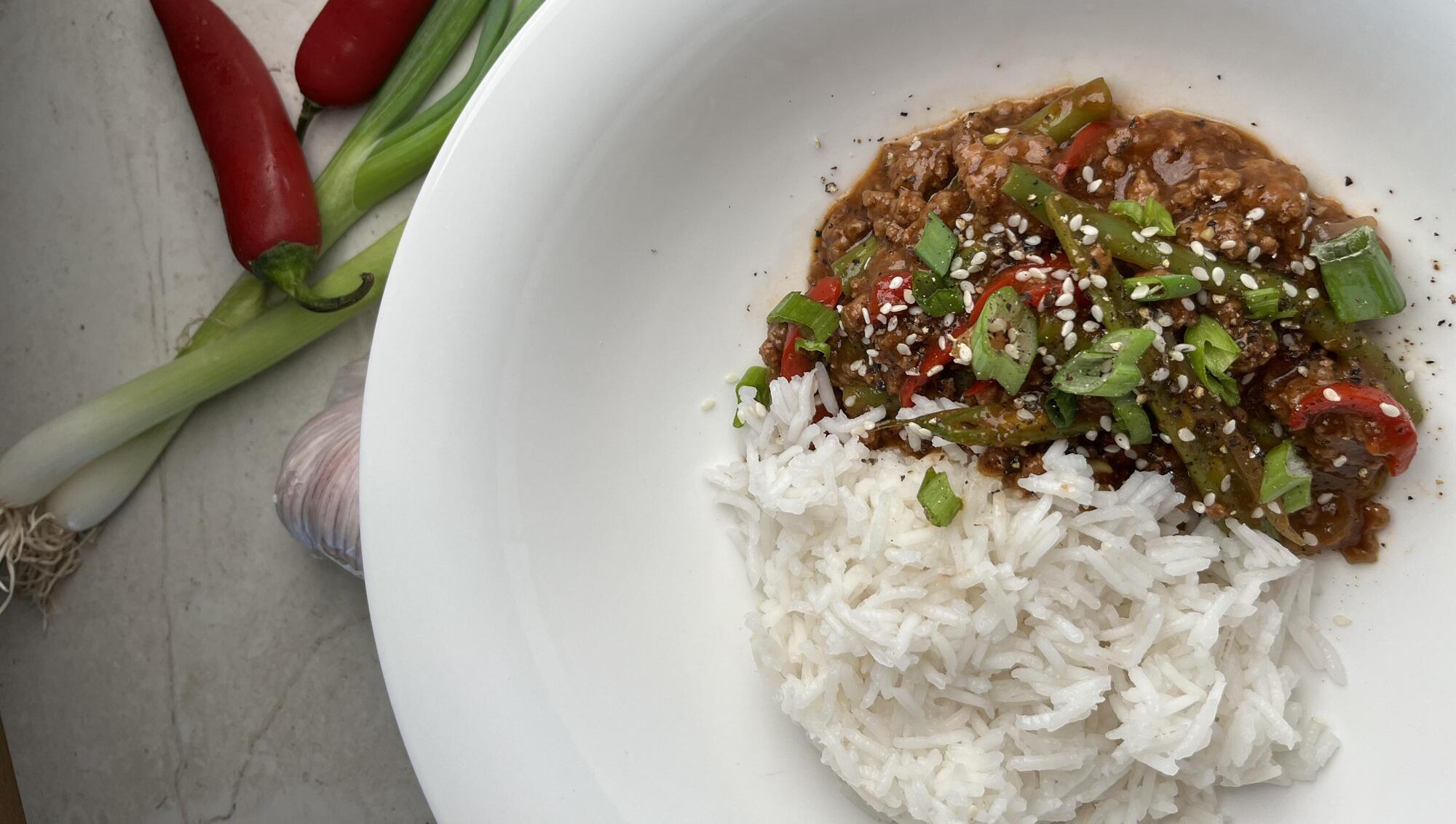 You would rarely put mince and Chinese style together but this recipe combines them perfectly