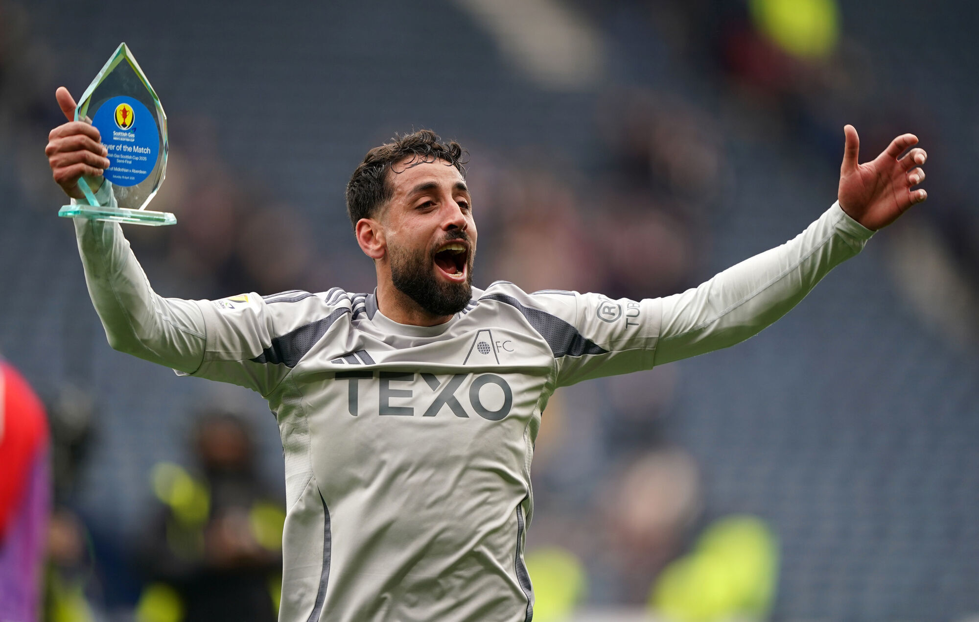Aberdeen reach Scottish Cup final as Oday Dabbagh sees off Hearts in extra time