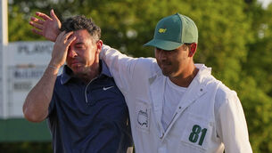 <p>The only adversity McIlroy overcame during the Masters was of his own making, be it the legacy trauma of previous losses or his disastrous decision making in real time. Pic: AP Photo/David J. Phillip</p>