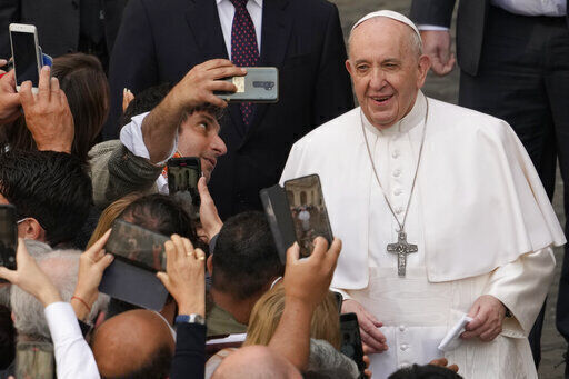 Pope Francis arrives for his weekly general audience with a limited number of faithful in the San Damaso Courtyard at the Vatican on Wednesday, June 2, 2021. File Picture: AP Photo/Andrew Medichini Pope Francis arrives for his weekly general audience with a limited number of faithful in the San Damaso Courtyard at the Vatican on Wednesday, June 2, 2021. File Picture: AP Photo/Andrew Medichini