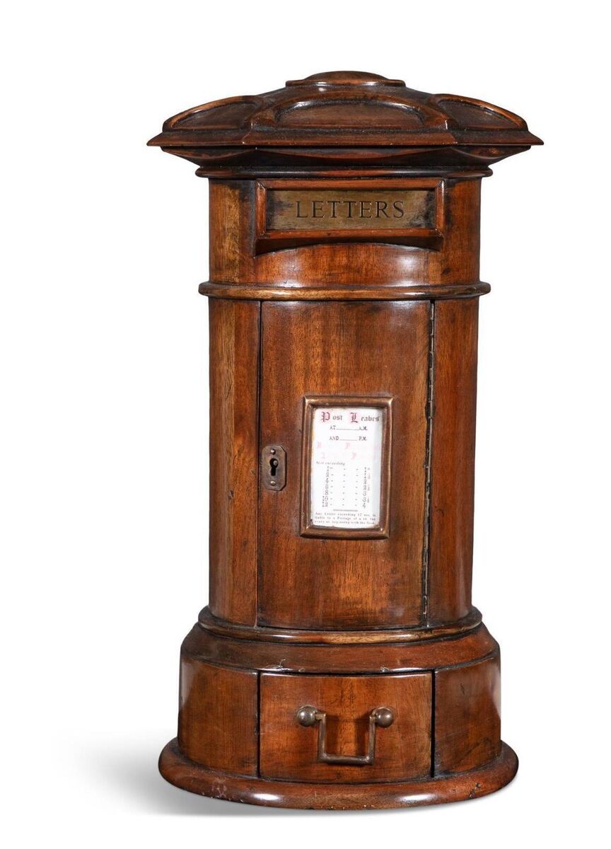 The mahogany and brass-mounted country house letterbox at James Adam. The mahogany and brass-mounted country house letterbox at James Adam.