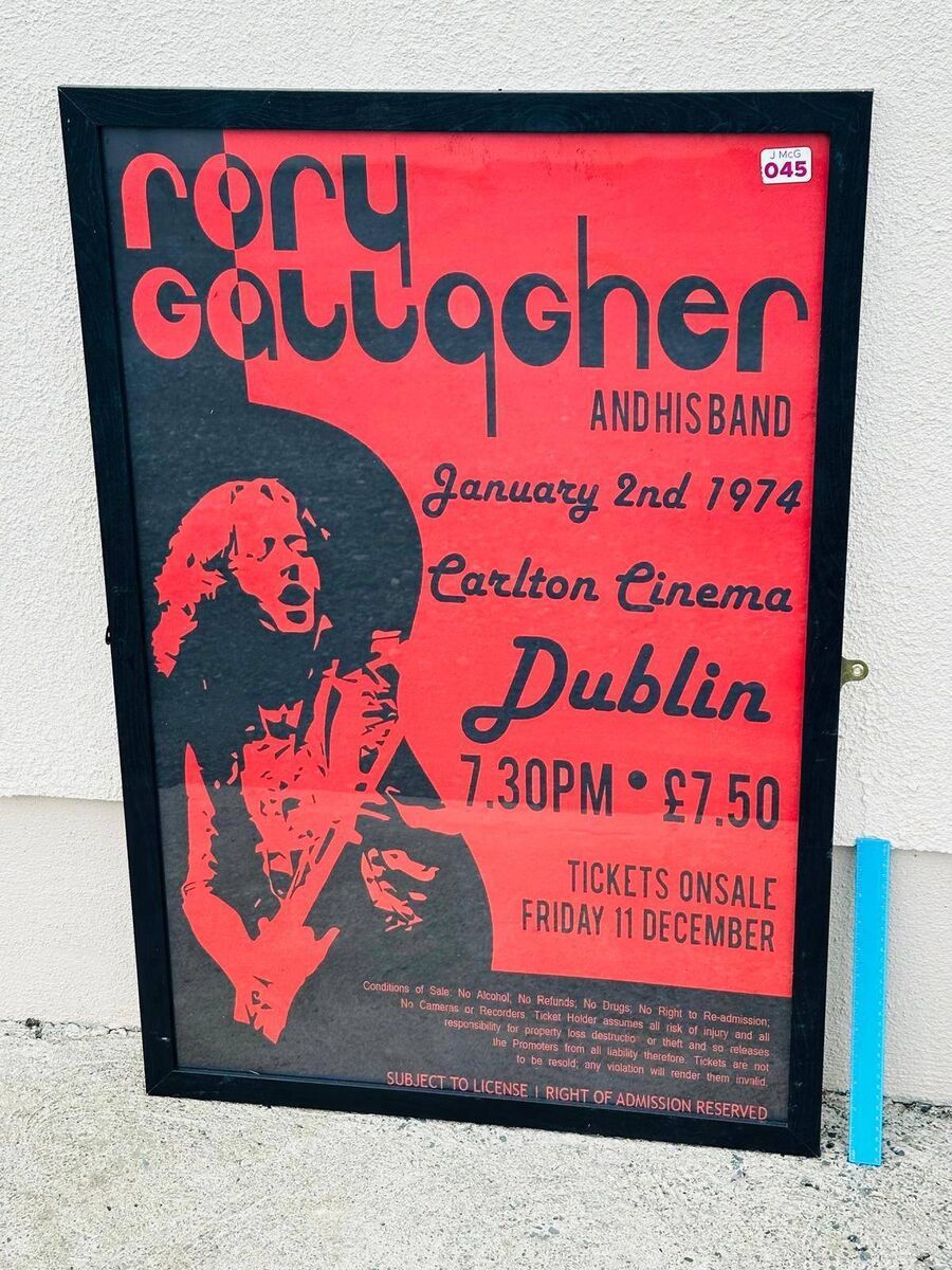 Rory Gallagher poster at O'Donovan's. Rory Gallagher poster at O'Donovan's.