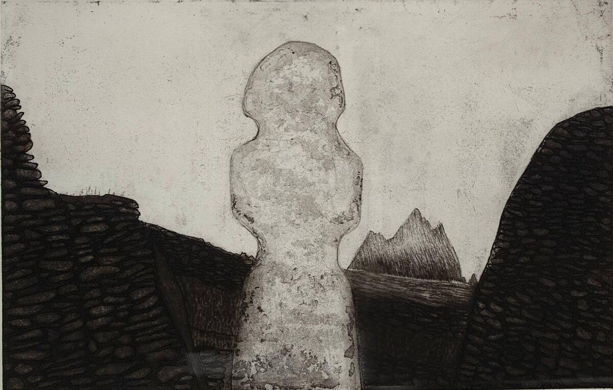 Another piece by Maria Simonds-Gooding in the exhibition at Grilse in Killorglin. 