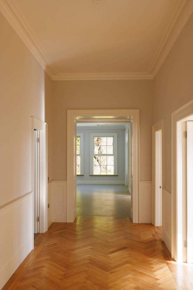 The 200-year-old house has features from both the Georgian and Victorian eras. 