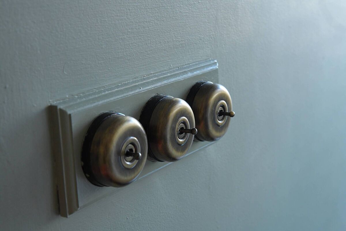 Switches in Katrina's hallway.