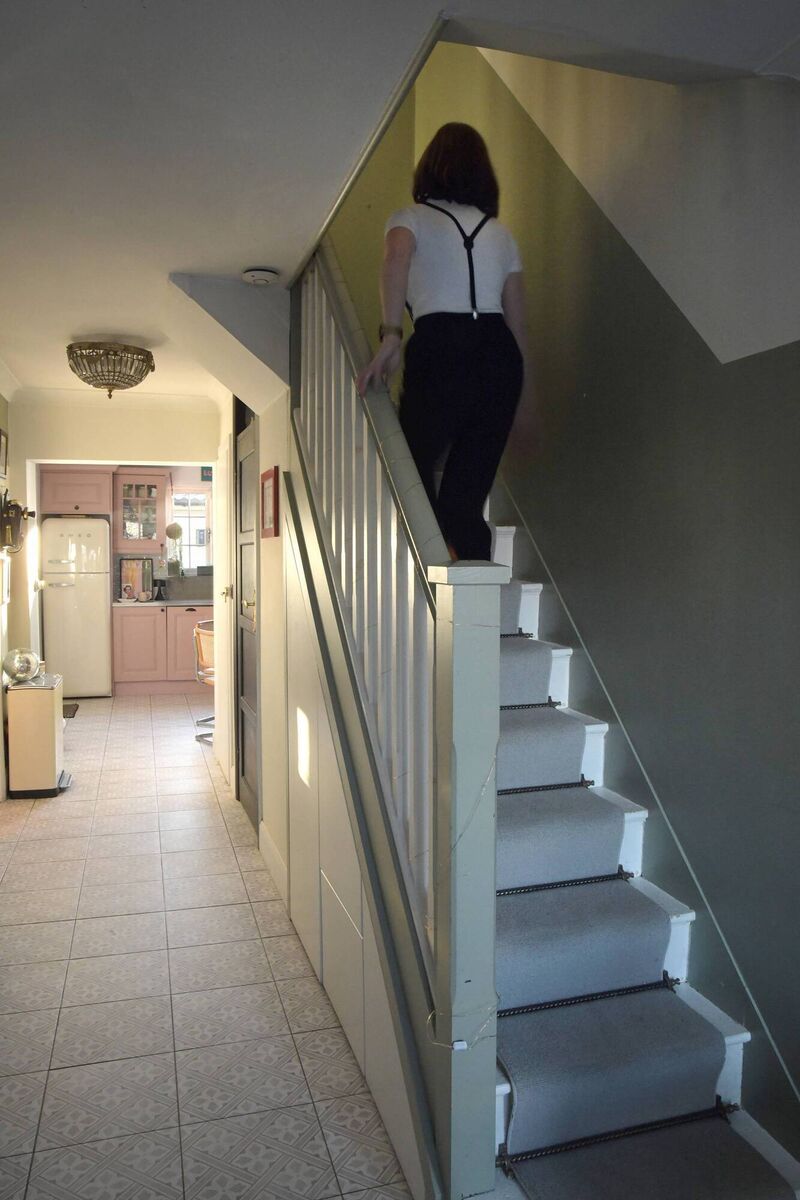 The hallway in Katrina's home.