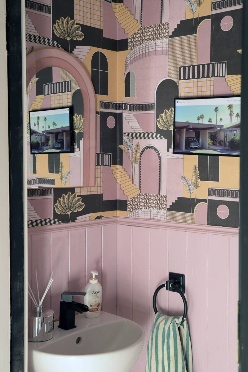 The downstairs bathroom.