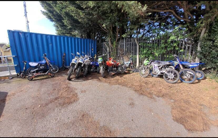 Another photo issued by An Garda Síochána of some of the 41 vehicles impounded during its ongoing operation targeting the unlawful use of e-bikes, scramblers, and e-scooters. Another photo issued by An Garda Síochána of some of the 41 vehicles impounded during its ongoing operation targeting the unlawful use of e-bikes, scramblers, and e-scooters.