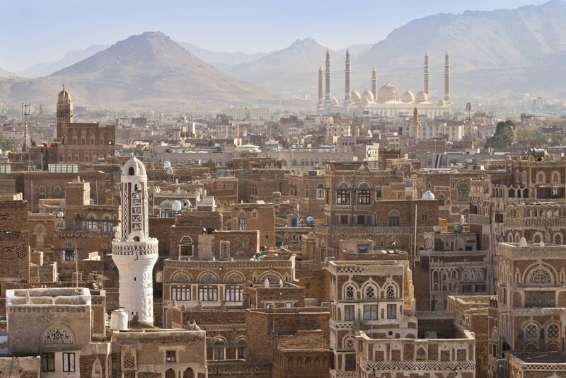 A rooftop view of Sana'a, the capital of Yemen.