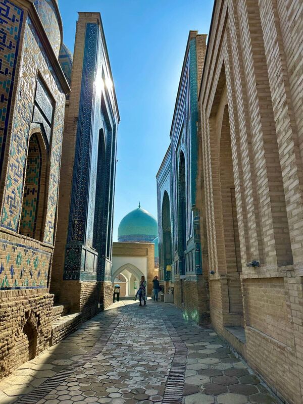 Marion Walsh Hedouin: "I went solo to Uzbekistan. It’s a crossroads of history; the Silk Road, stunning architecture, mosques, and bazaars."