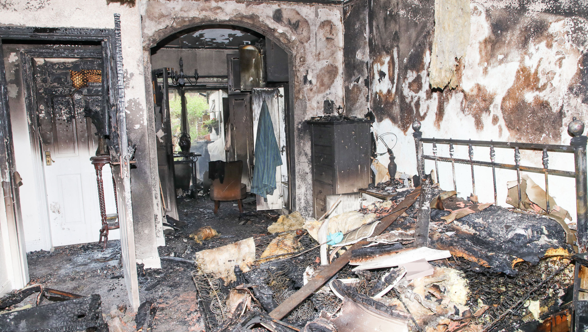 The inside of the house in Kilcully, Co Cork, which was targeted in a suspected arson attack. Picture: David Creedon
