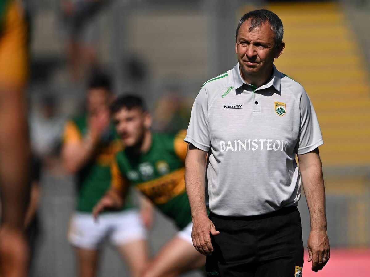 2021: Then Kerry manager Peter Keane before the All-Ireland SFC semi-final match between Kerry and Tyrone. Pic: Piaras Ó Mídheach/Sportsfile