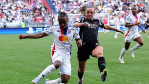 <p>Arsenal defeated Lyon 5-3 on aggregate to reach the Women's Champions League final. Pic: Catherine Steenkeste/Getty Images</p>