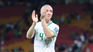 <p>Republic of Ireland's Louise Quinn applauds the fans after a FIFA Women's World Cup 2023 match.</p>