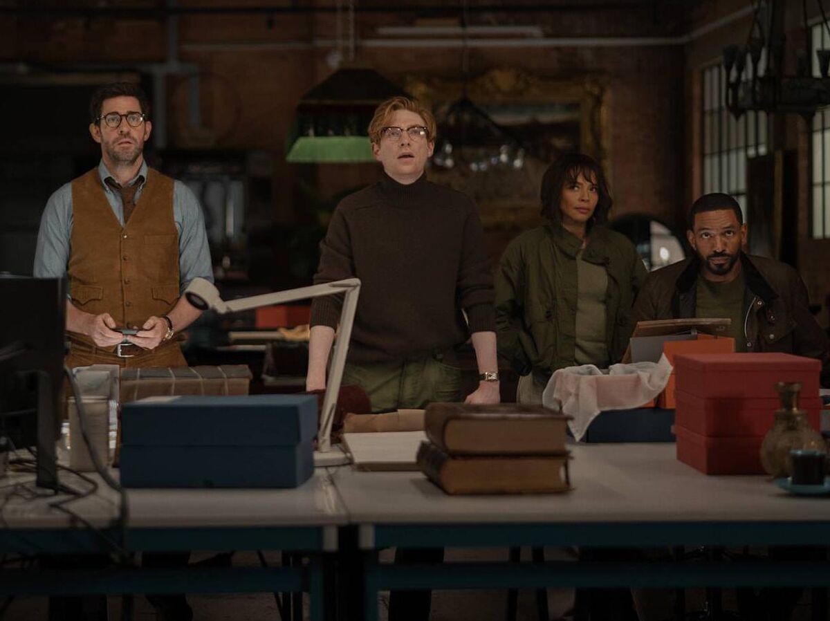 John Krasinski, Domhnall Gleeson, Carmen Ejogo and Laz Alonso in Fountain of Youth.