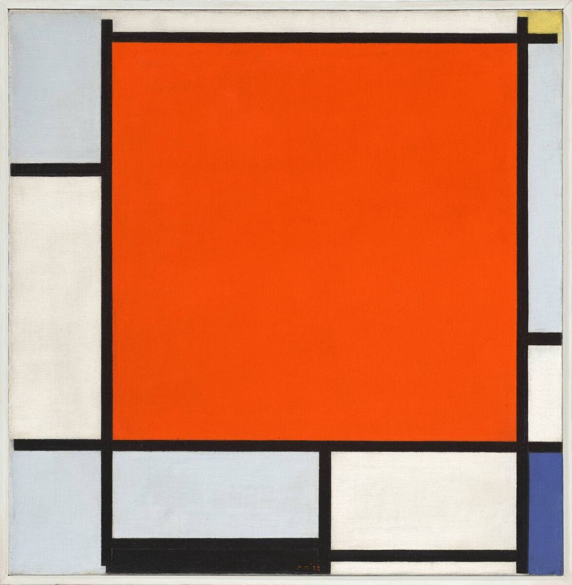Piet Mondrian's 'Composition with Large Red Plane, Bluish Grey, Yellow, Black and Blue' from the Riggio collection will be at Christie's. Piet Mondrian's 'Composition with Large Red Plane, Bluish Grey, Yellow, Black and Blue' from the Riggio collection will be at Christie's.