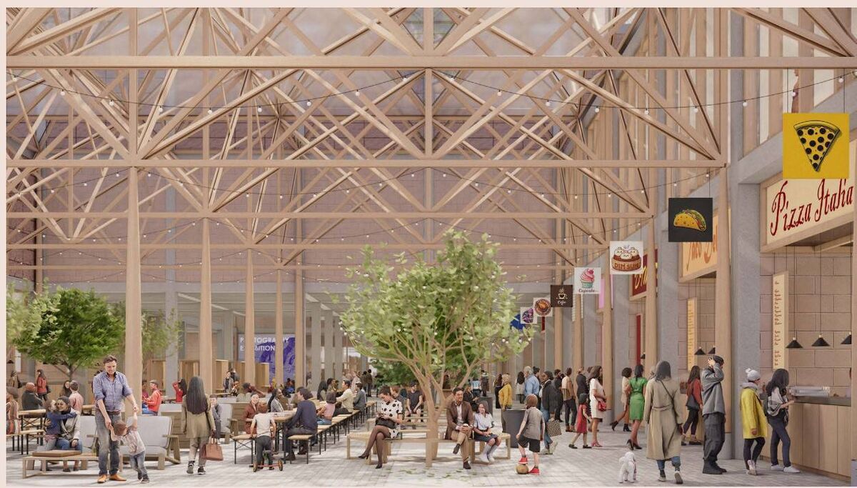 The conceptual images produced by architects working on the vision for Cork's Marina Market site in the south docks. More design work is required before a planning application can be considered.