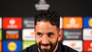 Ruben Amorim accepts winning the Europa League will not save Manchester United’s season (Bradley Collyer/PA)