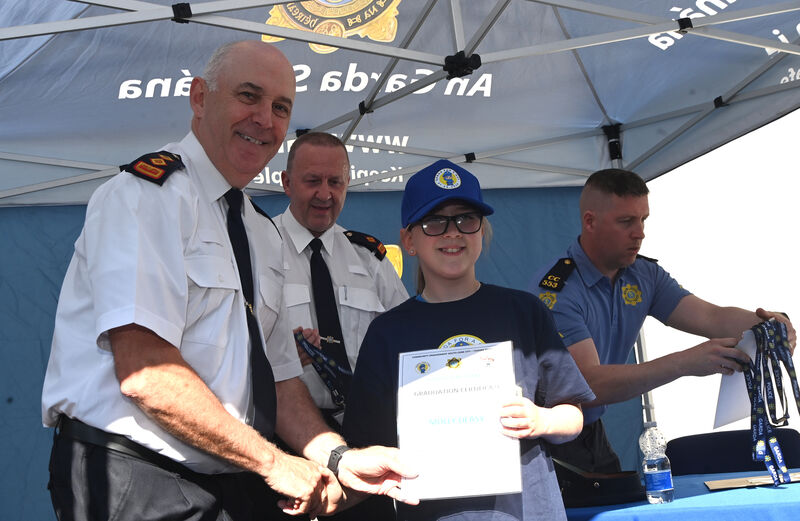 Young trainee Molly Deasy receives her graduation certificate from Chief Superintendent Tom Myers at the graduation ceremony at the training programme at Togher Garda Station. Picture: Larry Cummins Young trainee Molly Deasy receives her graduation certificate from Chief Superintendent Tom Myers at the graduation ceremony at the training programme at Togher Garda Station. Picture: Larry Cummins