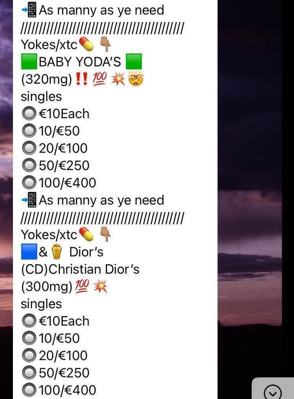 Under explanatory emojis and code names, dealers are trying to "brand pills, with names such as 'Vladimir Putin' and 'Christian Dior' to 'build a reputation'.