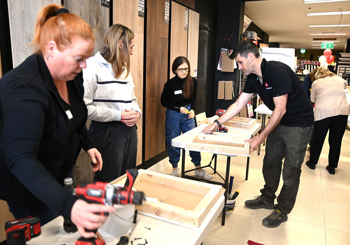 Martin Glynn of The DIY academy with course participants at Burke's Homevalue, Kanturk. Martin Glynn of The DIY academy with course participants at Burke's Homevalue, Kanturk.