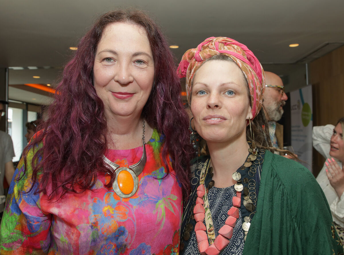 Nell Murphy and Macha Shewolf at the launch at the River Lee Hotel, Cork. Nell Murphy and Macha Shewolf at the launch at the River Lee Hotel, Cork.