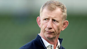 <p>DEFIANT: Leinster head coach Leo Cullen dejected after the game. Pic: INPHO/Laszlo Geczo</p>