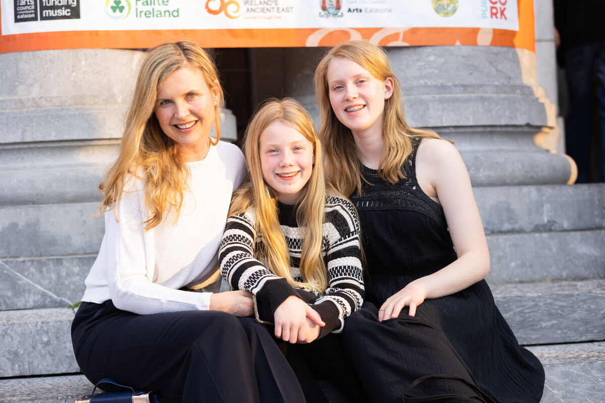 Cormai, April and Bella Ryan, Blackrock, going to see Danish choir Syng Selected in City Hall as part of the Cork International Choral Festival. Cormai, April and Bella Ryan, Blackrock, going to see Danish choir Syng Selected in City Hall as part of the Cork International Choral Festival.