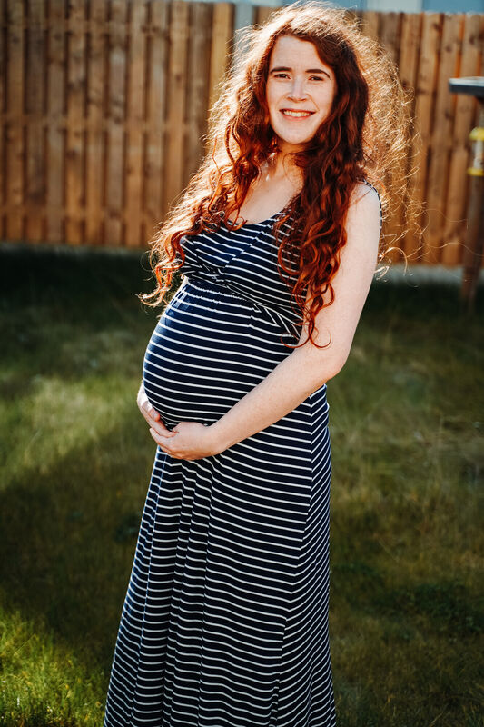 Claire Murray while pregnant with Lila in March 2020. Claire Murray while pregnant with Lila in March 2020.