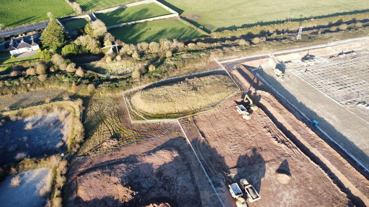 An aerial view of works at the converter station site at Ballyadam, near Carrigtwohill, Co Cork, where consultants working with EirGrid are now required to implement ‘Nature Inclusive Design’ proposals across their work on grid projects, including the Celtic Interconnector. An aerial view of works at the converter station site at Ballyadam, near Carrigtwohill, Co Cork, where consultants working with EirGrid are now required to implement ‘Nature Inclusive Design’ proposals across their work on grid projects, including the Celtic Interconnector.