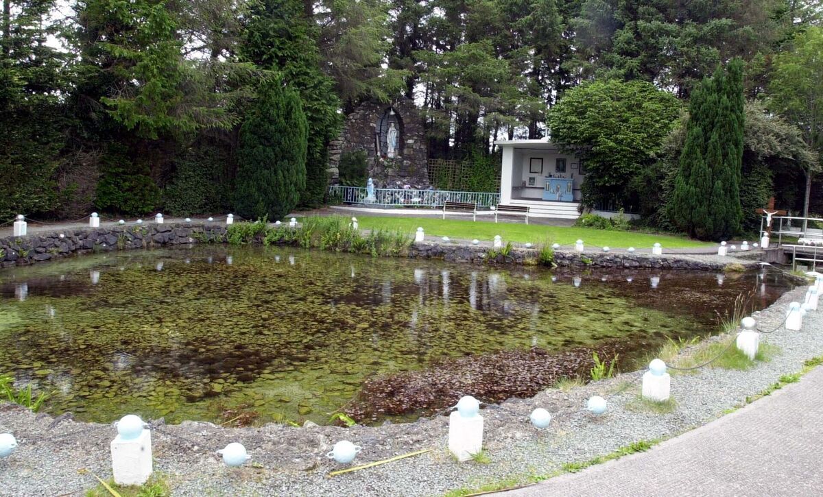 Tubrid Well, Millstreet, County Cork is famous for its gushing springs — it has been a place of pilgrimage for the people of Duhallow for centuries. The well is 12 metres in diameter and is said to be the second largest well in Britain and Ireland. Local lore has it that if a pilgrim sees a fish in the well a favour will be granted. 