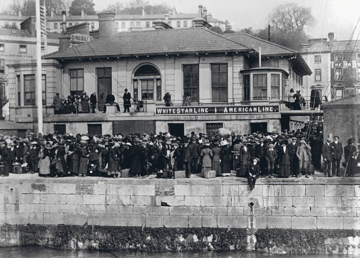 Crowds waiting to embark the Titanic in Cobh, then called Queenstown, in 2012. An image from the Fr FM Browne SJ Collection Crowds waiting to embark the Titanic in Cobh, then called Queenstown, in 2012. An image from the Fr FM Browne SJ Collection