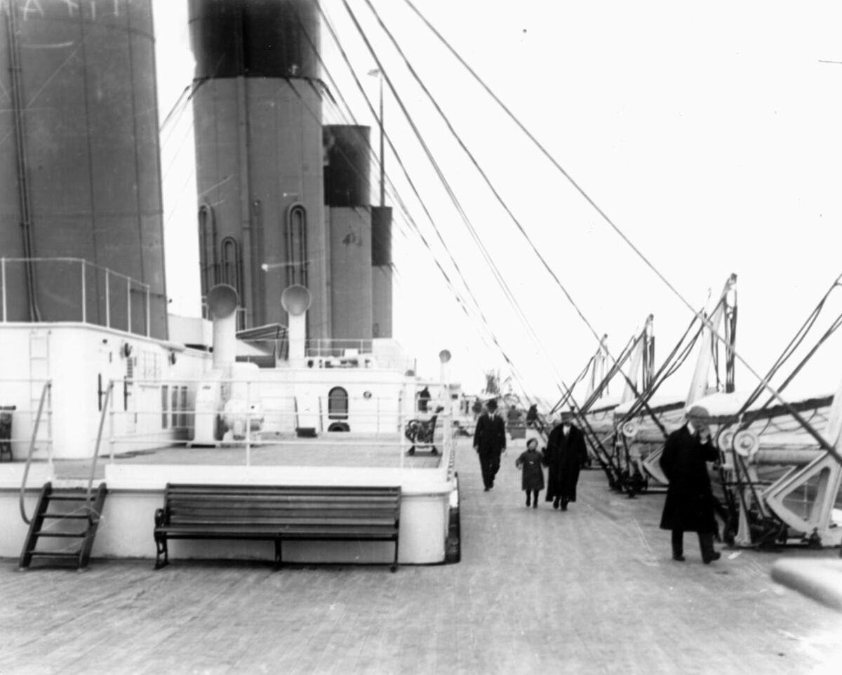 A photo taken on the deck of the Titanic when it was bearthed in Cobh. Picture: Thomas Barker, Irish Examiner A photo taken on the deck of the Titanic when it was bearthed in Cobh. Picture: Thomas Barker, Irish Examiner