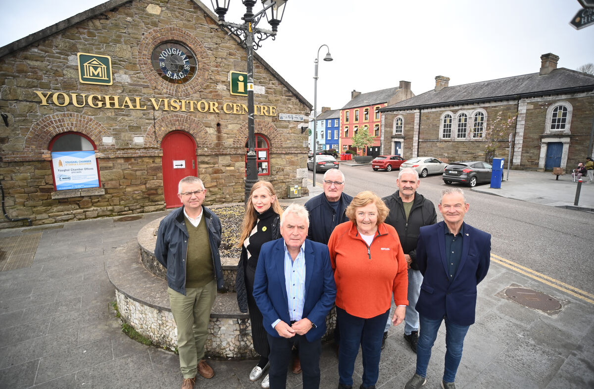 Committee members Ned Brennan, Deirdre Lane, John Cahill, interim chairperson, Frank Down, Valerie O'Donnell, Gerard Hackett and John Kelly of Youghal Town Centre First steering group at Youghal, Co Cork. Picture: Larry Cummins Committee members Ned Brennan, Deirdre Lane, John Cahill, interim chairperson, Frank Down, Valerie O'Donnell, Gerard Hackett and John Kelly of Youghal Town Centre First steering group at Youghal, Co Cork. Picture: Larry Cummins