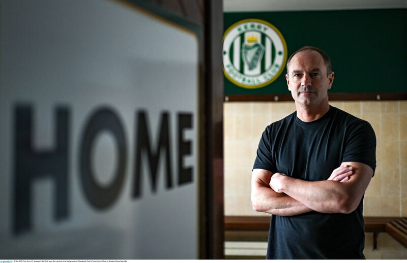 New Kerry FC manager Colin Healy poses for a portrait at the club grounds at Mounthawk Park in Tralee, Kerry. Photo by Brendan Moran/Sportsfile New Kerry FC manager Colin Healy poses for a portrait at the club grounds at Mounthawk Park in Tralee, Kerry. Photo by Brendan Moran/Sportsfile