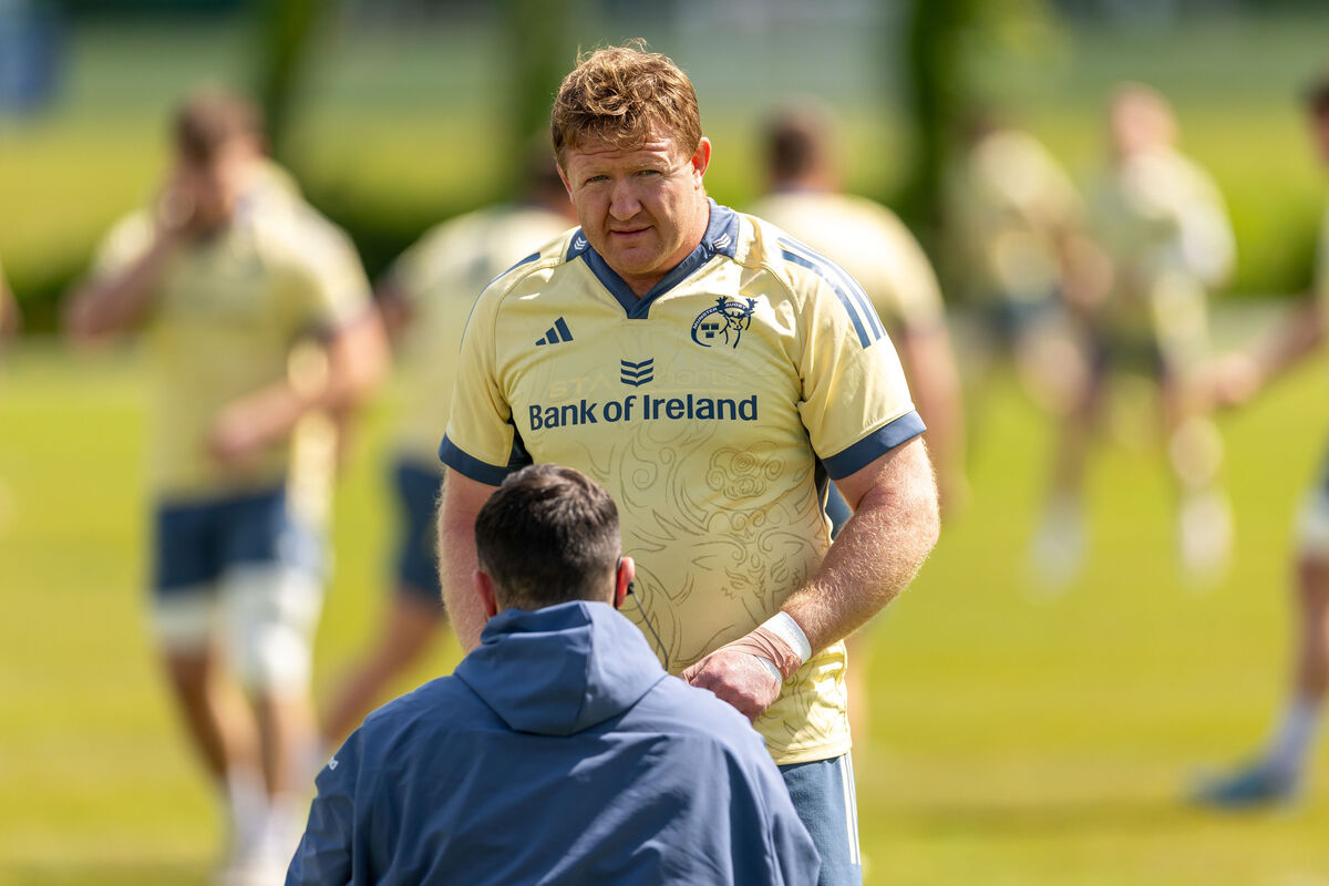 Stephen Archer during a Munster training session. Pic: ©INPHO/Morgan Treacy.